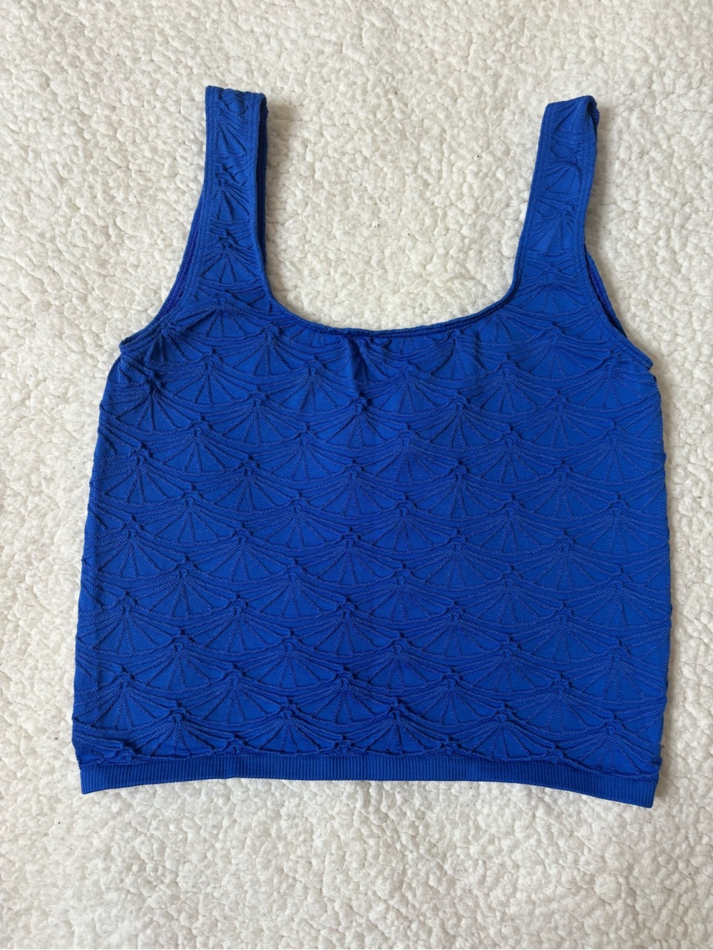 Anthropologie Cobalt Sculpted cropped Knit Tank